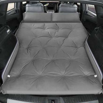 Automatras - Autobed Luchtbed - Comfortabel Reizen - Zelfopblaasbaar - 5 cm dik - Grijs