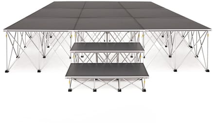 3 m x 3 m Draagbaar Podiumpakket van Gear4music, 60 cm