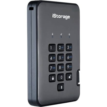 iStorage diskAshur PRO 2® 512 GB Externe SSD harde schijf USB-A 3.2 Gen 2 IS-DAP2-256-SSD-512-C-G
