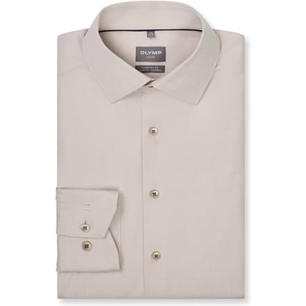 OLYMP Luxor 24/Seven Overhemd, Comfort Fit, New Kent, Taupe