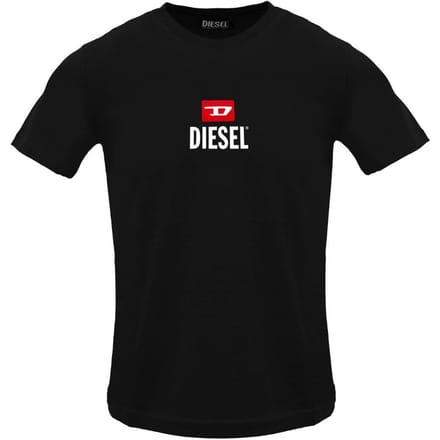 Diesel Heren Gewoon Klein Nieuw D T-Shirt (Zwarte Kaviaar)