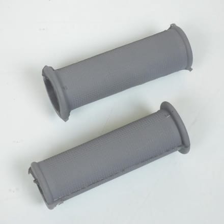 Paire de poignées grise Ø22/24mm 100mm pour mobylette Neuf cyclo cyclomoteur