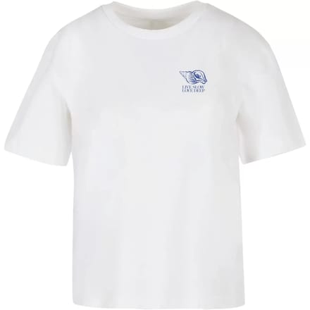 Dames-T-shirt Miss Tee Live Slow Seashells