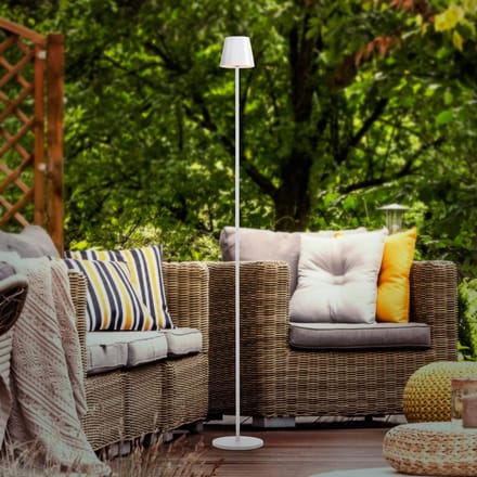 JUST LIGHT. GmbH JUST LIGHT. Euria LED vloerlamp, wit, ijzer, IP54