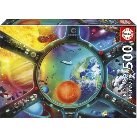 Puzzle - EDUCA - Promenade Spatiale - 500 pieces - Theme Science et espace - Dimensions 48x34 cm