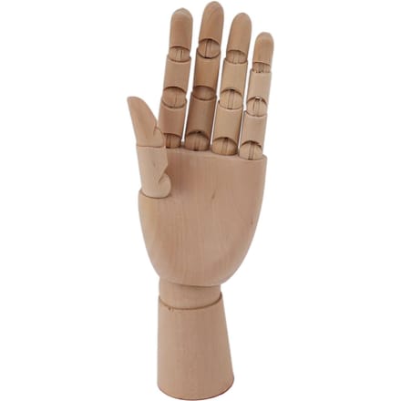 Flexibele houten handmodel, beweegbare houten kunstenaarspop, handfiguur, handmodel voor schetsen brown