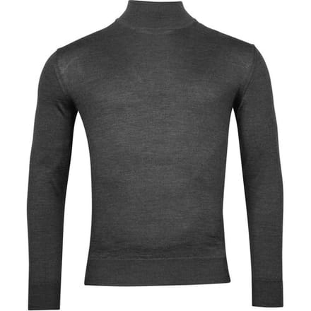 Baileys Trui Merino High Turtleneck Single Knit Dark Grey / male