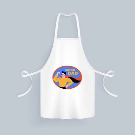 Akyol - super dad Keukenschort - Vader - papa - vaderdag - cadeau - verjaardag - kado - 82 bij 71 cm
