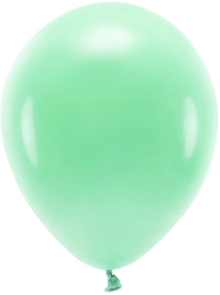 Eco ballonnen 30 cm, pastel, mint (1 verpakking / 10 stuks)