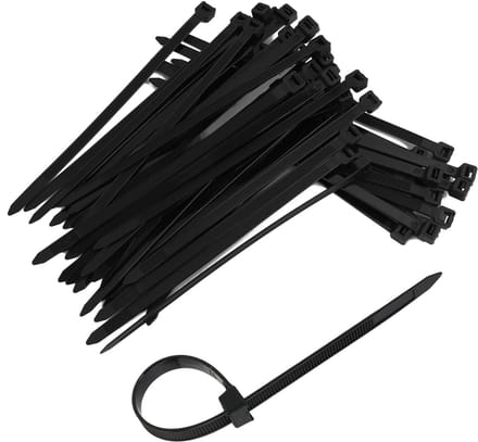 Dailygoods- Kabelbinders 100 stuks - Zwarte Kunststof - 200 mm x 8 mm