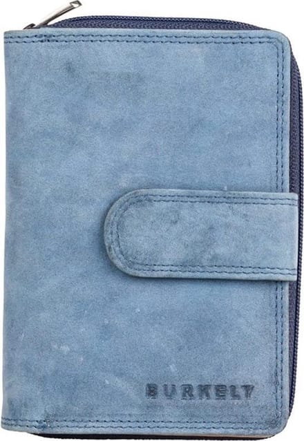 Leren portemonnee BURKELY Stacey Multi Wallet Loop Blauw