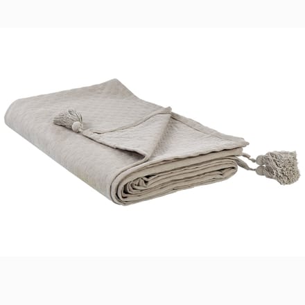 LINDULA - Sprei - Taupe - 150 x 200 cm - Katoen
