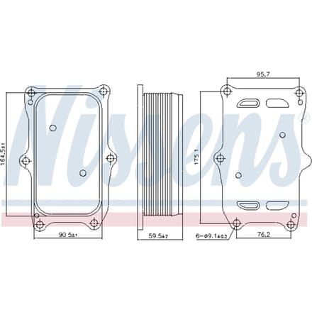 Olie radiator, motorolie NISSENS 91256