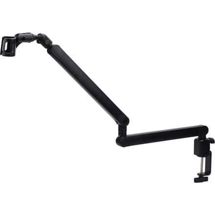 Support de Microphone Bras Articulé avec Base Octogonale Clips pour Câbles Support de Microphone de Bureau Réglable Rotation à 360 degrés pour Studio black