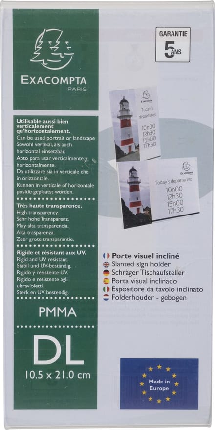Exacompta 30x Folderhouder hellend DL transparant - DL- 10x21 cm - Transparant - 83058D