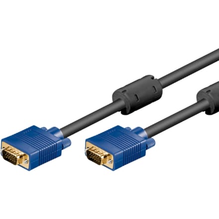 Goobay Full HD SVGA monitorkabel, verguld, VGA-stekker (15-polig) > VGA-stekker (15-polig)
