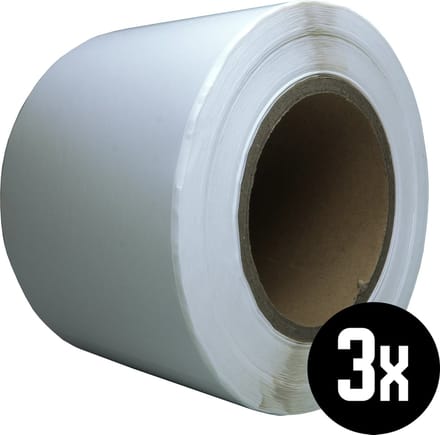 DULA Compatible Zebra Labels 86x125mm - 500 etiketten per rol - kern 76mm - Wit - Permanent - 3 rollen