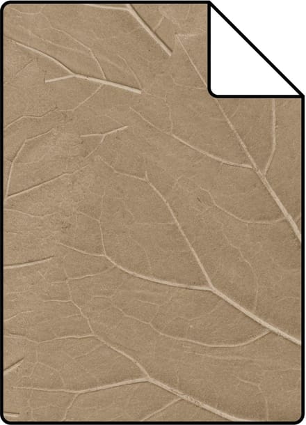 Proefstaal ESTAhome behang bladeren zand beige - 26.5 x 21 cm - 139917-S