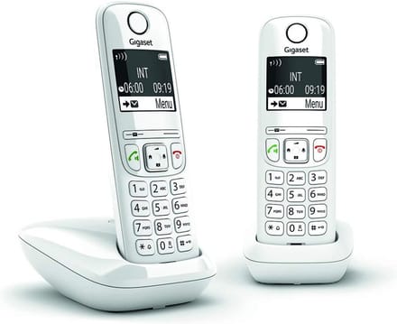 Draadloze Telefoon DECT Set met 2 Hoornonderdelen, Groot Verlicht Display en Nummerblokkering