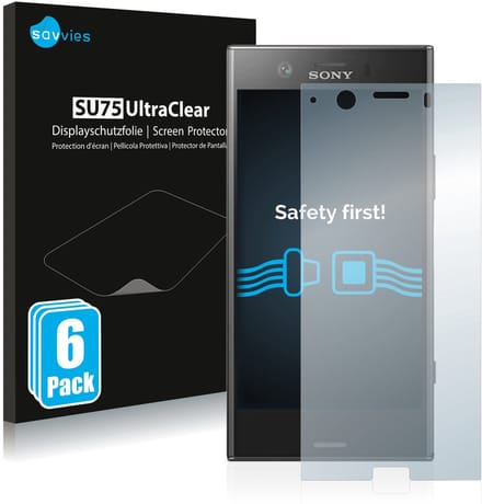 Savvies - Screenprotector voor Sony Xperia XZ1 Compact - Folie Beschermfolie transparant 6 Stuks