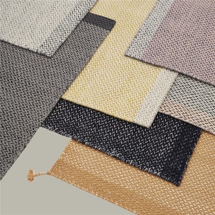Muuto Ply vloerkleed - zwart-wit - 80 x 200 cm