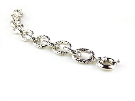 model Marlene Dietrich armband in brons zilverkleurige schakels