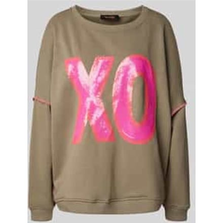 Sweatshirt met pailletten en ronde hals
