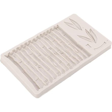 Moule en Silicone Sûr Élastique Gris Feuilles Bambou Design Résistant à la Déchirure Démoulage Facile DIY Moule de Cuisson beige