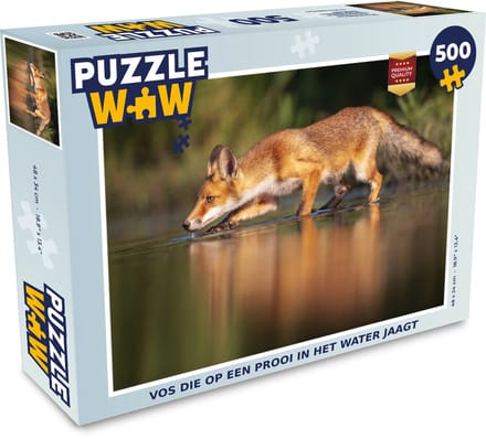 Puzzel Vos - Jagen - Water - Legpuzzel - Puzzel 500 stukjes