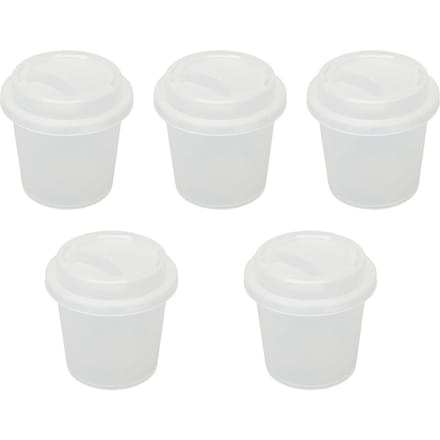 5 STUKS Make-up Ei Opbergdoos Beker Vorm Transparant Draagbaar Beauty Ei Spons Organizer voor Reizen white