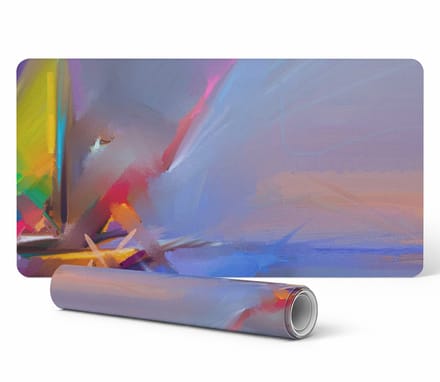 Bureaubeschermer met abstracte lijntekening 90x45 cm
