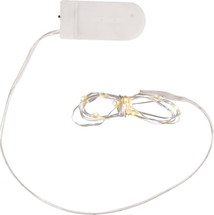 Micro lichtsnoer - 10 led lampjes - warm wit - 120 cm - kerstlampjes - kerstverlichting