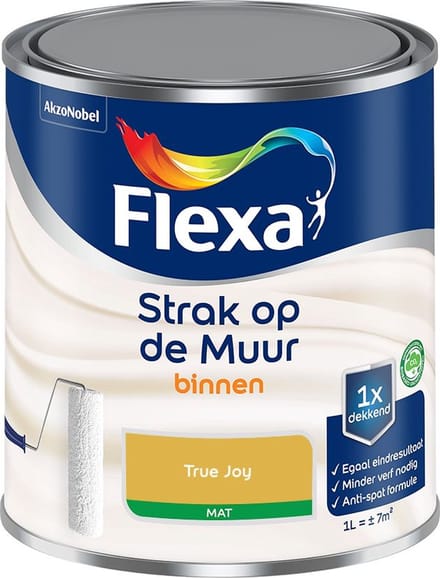Flexa - Strak Op De Muur Binnen Mat - True Joy - Mengverf - 1 L