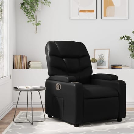 vidaXL - Relaxfauteuil - Zwart - Kunstleer