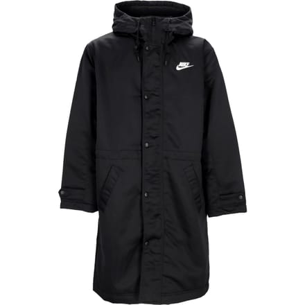Club Stadium Parka heren lange jas zwart/wit