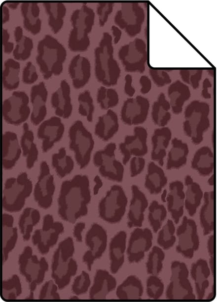 Proefstaal ESTAhome behang panterprint donker paars - 26.5 x 21 cm - 132205-S