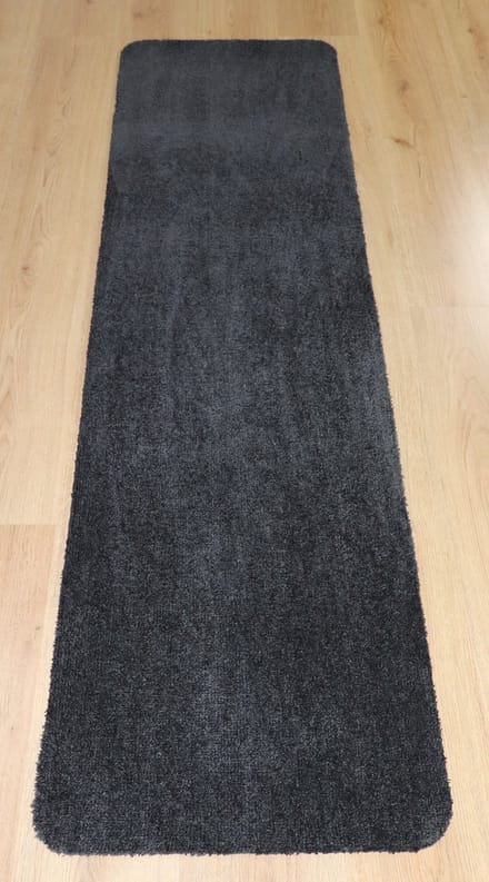 PRIMA - Soft - Badmat - Wastafelmat - loper - zwart - antraciet - 50x180cm - antislip