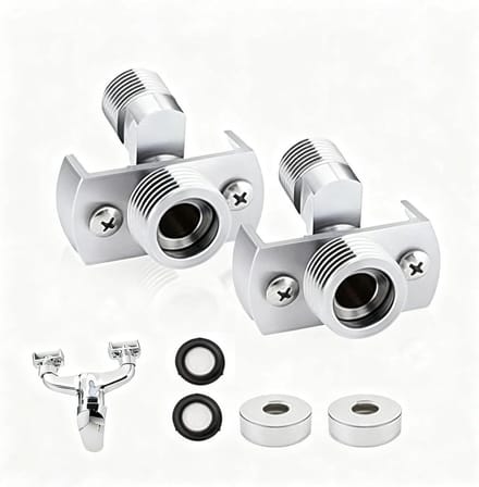 Verstelbare Doucheadapter Set, 2 Stuks, Voor Douchekranen, Oplossing voor Waterlekkage en Instelbare Waterdruk