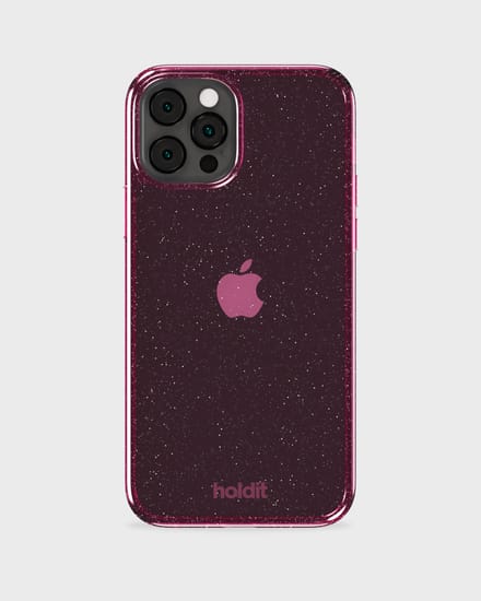 Holdit Glitter Case geschikt voor Apple iPhone 12 (Pro) - Roze