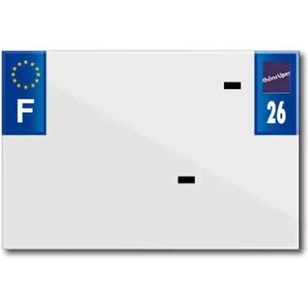 PVC nummerplaatstrip met bedrijfsnaam Top Plaq 26