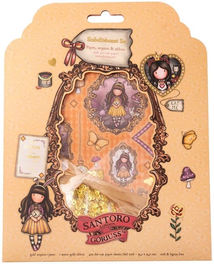 Studio Light Gorjuss Wonderland Embellishment Set with Paper, Sequins, Ribbon