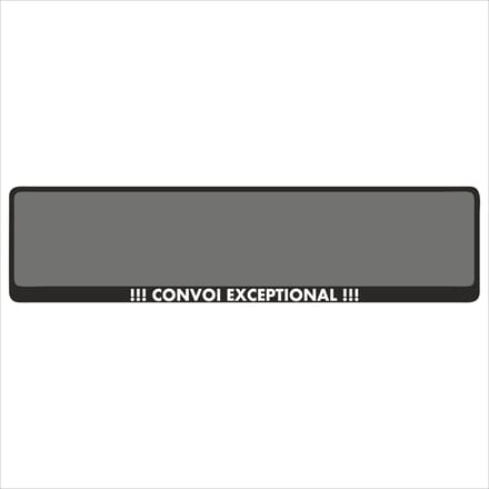 Kentekenplaathouder - Auto - Met Tekst - Convoi exceptional - Voor Kentekenplaat 520x110mm