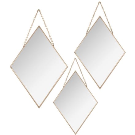 Eazy Living Set van 3 Wandspiegels Mylia Goud