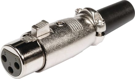 Valueline XLR-3FCL Connector Xlr 3-pin Female Metaal Zilver