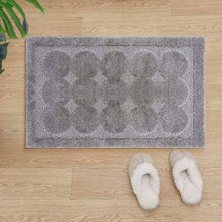Badmat Antislip - Douchemat Toiletmat Wasbaar Waterabsorberend - Grijs- 50x80 CM