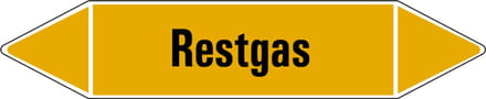 Restgas leidingmarkering op vel 179 x 37 mm - 5 per vel