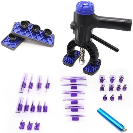 Auto Deuk Repareren Puller Lifter Tool 360 graden Verstelbare Verveloos Uitdeuken Tool met 28 Lijm black
