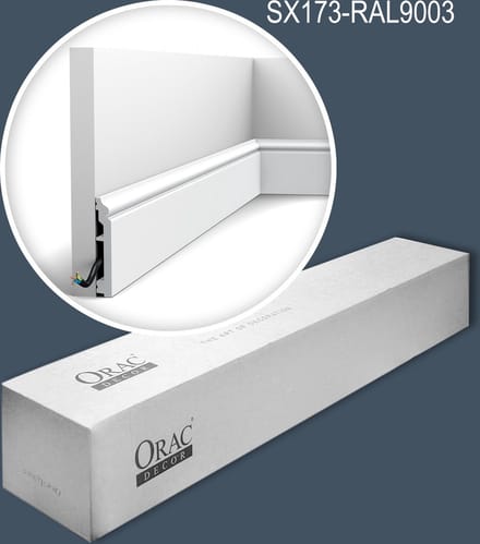 Orac Decor SX173-RAL9003-box AXXENT CONTOUR 1 doos 20 stukken Plinte 40 m