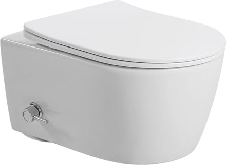 Kayvit Hangtoilet glans wit met bidet Tornado/rimless