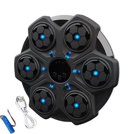 Muziek Boksmachine - Boksmuur Trainer - Interactieve Training - Dynamische LED Verlichting - 38 cm Breed - Zwart